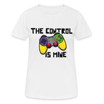 The control is mine - Women's Breathable T-Shirt - white - Front - AI Model Female 172 dark (172cm)