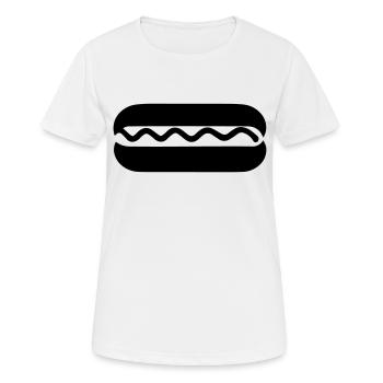 Hot dog - T-shirt respirant Femme - blanc - Devant - AI Model Female 172 dark (172cm)