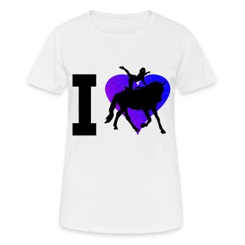 Körperbeherrschung Herren Pferdegymnastik - Frauen T-Shirt atmungsaktiv - Weiß - Vorne - AI Model Female 172 dark (172cm)