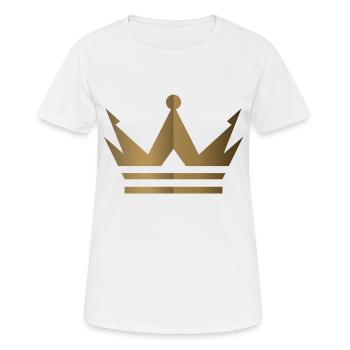 Logo de la Couronne - T-shirt respirant Femme - blanc - Devant - AI Model Female 172 dark (172cm)
