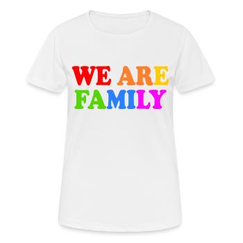 We are family - T-shirt respirant Femme - blanc - Devant - AI Model Female 172 dark (172cm)