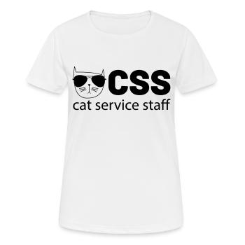 css cat service staff - Women's Breathable T-Shirt - white - Front - AI Model Female 172 dark (172cm)