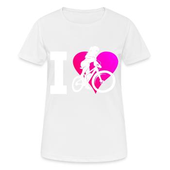 VTT Cyclisme Femmes Vététistes - T-shirt respirant Femme - blanc - Devant - AI Model Female 172 dark (172cm)