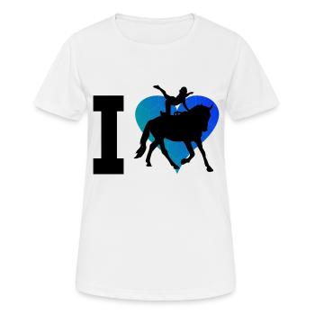 Athletic Discipline Balance Exercises Horse Performance - Women's Breathable T-Shirt - white - Front - AI Model Female 172 dark (172cm)