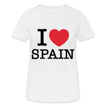 Ich liebe Spanien | Spanien | I Herz Spanien - Frauen T-Shirt atmungsaktiv - Weiß - Vorne - AI Model Female 172 dark (172cm)