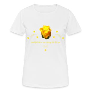 beautiful rose - Frauen T-Shirt atmungsaktiv - Weiß - Vorne - AI Model Female 172 dark (172cm)