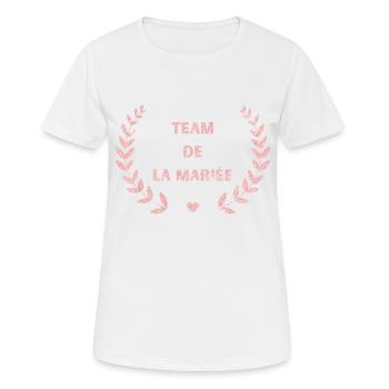 Roségold Braut Team - Brautgeschenk - Frauen T-Shirt atmungsaktiv - Weiß - Vorne - AI Model Female 172 dark (172cm)