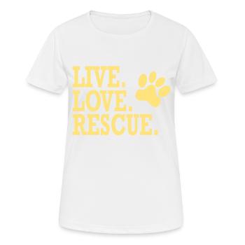 Animal Activist Saying Humor Animal Love - Women's Breathable T-Shirt - white - Front - AI Model Female 172 dark (172cm)