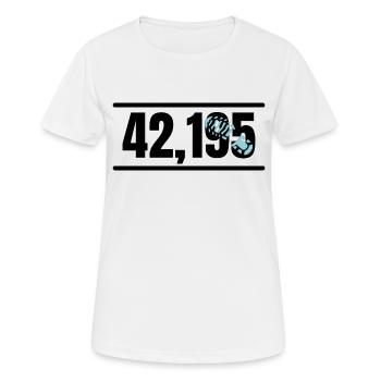 Marathon Running Jogging - Frauen T-Shirt atmungsaktiv - Weiß - Vorne - AI Model Female 172 dark (172cm)