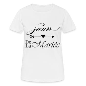Schwester der Braut - Frauen T-Shirt atmungsaktiv - Weiß - Vorne - AI Model Female 172 dark (172cm)