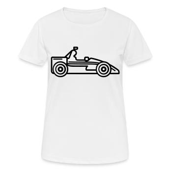 Race Car - Women's Breathable T-Shirt - white - Front - AI Model Female 172 dark (172cm)