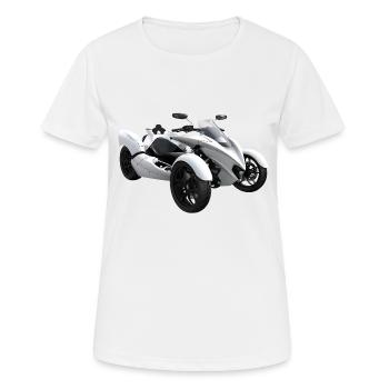Tricycle blanc froid - T-shirt respirant Femme - blanc - Devant - AI Model Female 172 dark (172cm)