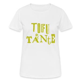 Tofu Tante 2 - Frauen T-Shirt atmungsaktiv - Weiß - Vorne - AI Model Female 172 dark (172cm)