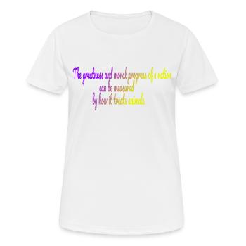 La grandeur d’une nation - T-shirt respirant Femme - blanc - Devant - AI Model Female 172 dark (172cm)