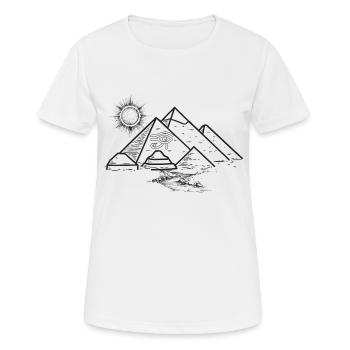 Pyramids - Women's Breathable T-Shirt - white - Front - AI Model Female 172 dark (172cm)
