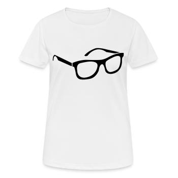 sonnenbrille - Frauen T-Shirt atmungsaktiv - Weiß - Vorne - AI Model Female 172 dark (172cm)