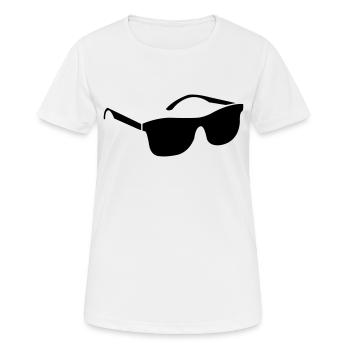 sonnenbrille - Frauen T-Shirt atmungsaktiv - Weiß - Vorne - AI Model Female 172 dark (172cm)