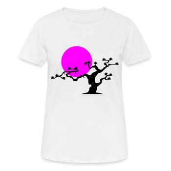 Japanese Tree - Women's Breathable T-Shirt - white - Front - AI Model Female 172 dark (172cm)