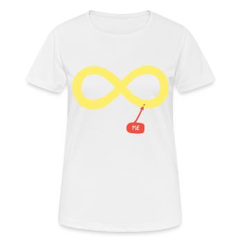 Ich und die Unendlichkeit - Frauen T-Shirt atmungsaktiv - Weiß - Vorne - AI Model Female 172 dark (172cm)