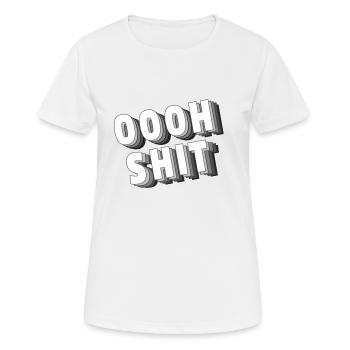 Oooh Shit - Women's Breathable T-Shirt - white - Front - AI Model Female 172 dark (172cm)