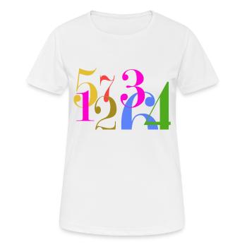 Piles de chiffres - T-shirt respirant Femme - blanc - Devant - AI Model Female 172 dark (172cm)