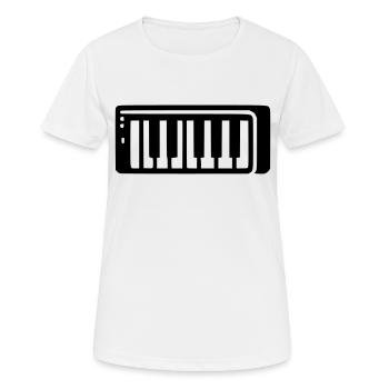 Clavier piano - T-shirt respirant Femme - blanc - Devant - AI Model Female 172 dark (172cm)