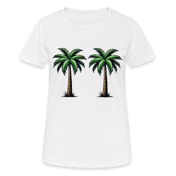 palmen - Frauen T-Shirt atmungsaktiv - Weiß - Vorne - AI Model Female 172 dark (172cm)