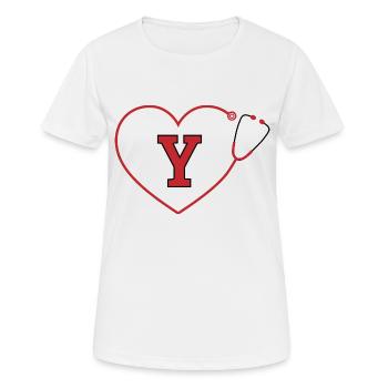 Brief und Stethoskop - Frauen T-Shirt atmungsaktiv - Weiß - Vorne - AI Model Female 172 dark (172cm)