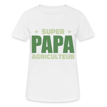 Super farmer dad - Women's Breathable T-Shirt - white - Front - AI Model Female 172 dark (172cm)