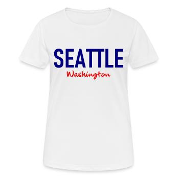 Seattle - Washington - USA - United States - Frauen T-Shirt atmungsaktiv - Weiß - Vorne - AI Model Female 172 dark (172cm)