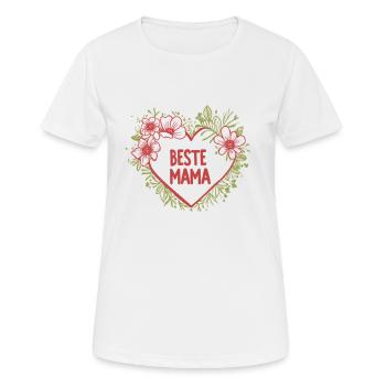 Beste Mama - Frauen T-Shirt atmungsaktiv - Weiß - Vorne - AI Model Female 172 dark (172cm)