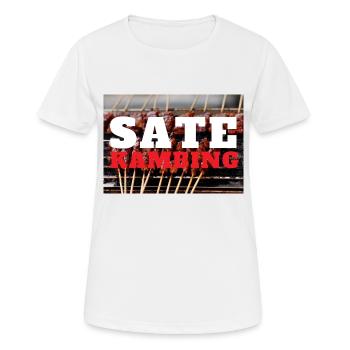 Imprimé INDONET Satay Kambing - T-shirt respirant Femme - blanc - Devant - AI Model Female 172 dark (172cm)