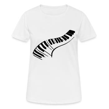Klavier - Frauen T-Shirt atmungsaktiv - Weiß - Vorne - AI Model Female 172 dark (172cm)