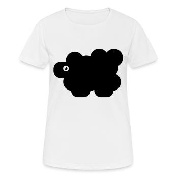 Un mouton noir - T-shirt respirant Femme - blanc - Devant - AI Model Female 172 dark (172cm)