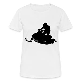 Snowmobile - Women's Breathable T-Shirt - white - Front - AI Model Female 172 dark (172cm)