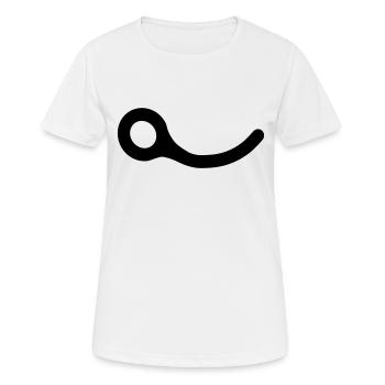 Pin de clôture - T-shirt respirant Femme - blanc - Devant - AI Model Female 172 dark (172cm)