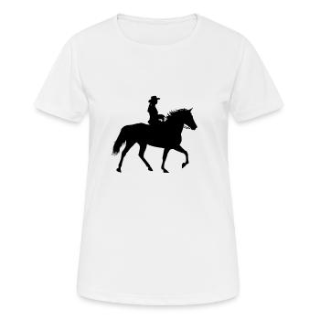 Rocky Mountain Horse Gait Tölt - Frauen T-Shirt atmungsaktiv - Weiß - Vorne - AI Model Female 172 dark (172cm)