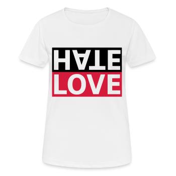 Hate Love hate love statement - Women's Breathable T-Shirt - white - Front - AI Model Female 172 dark (172cm)