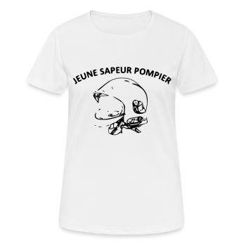 young firefighter - Women's Breathable T-Shirt - white - Front - AI Model Female 172 dark (172cm)