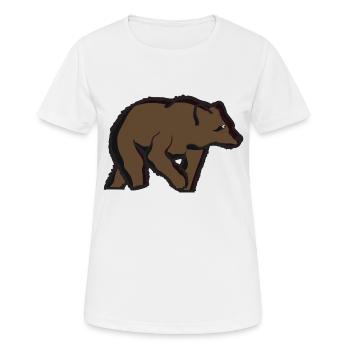 Braunbär Teddybär tierisch Grizzly Bär Geschenkide - Frauen T-Shirt atmungsaktiv - Weiß - Vorne - AI Model Female 172 dark (172cm)