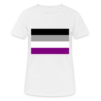 Drapeau asexuel - T-shirt respirant Femme - blanc - Devant - AI Model Female 172 dark (172cm)