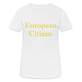 European citizens yellow - Women's Breathable T-Shirt - white - Front - AI Model Female 172 dark (172cm)