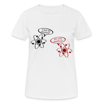 I lost an electron - Frauen T-Shirt atmungsaktiv - Weiß - Vorne - AI Model Female 172 dark (172cm)