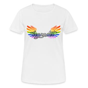 LGBT blessed Angel Wings Blessed Gay Pride - Women's Breathable T-Shirt - white - Front - AI Model Female 172 dark (172cm)