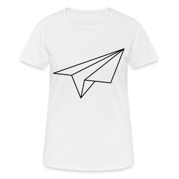 Papierflieger - Frauen T-Shirt atmungsaktiv - Weiß - Vorne - AI Model Female 172 dark (172cm)