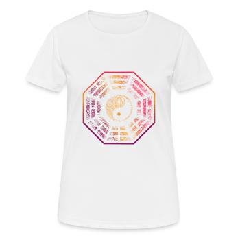 Yin Yang - T-shirt respirant Femme - blanc - Devant - AI Model Female 172 dark (172cm)
