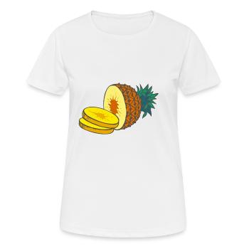 Ananas - Frauen T-Shirt atmungsaktiv - Weiß - Vorne - AI Model Female 172 dark (172cm)