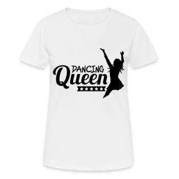 dancing_queen_f1 - Frauen T-Shirt atmungsaktiv - Weiß - Vorne - AI Model Female 172 dark (172cm)