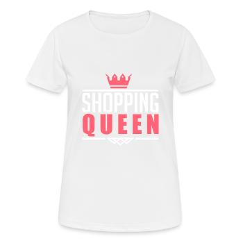 Shopping Queen Shop Shopping Reine cadeau - T-shirt respirant Femme - blanc - Devant - AI Model Female 172 dark (172cm)