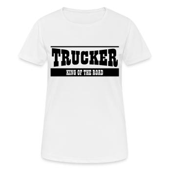 Trucker Fernfahrer Lastwagen Geburtstag - Frauen T-Shirt atmungsaktiv - Weiß - Vorne - AI Model Female 172 dark (172cm)